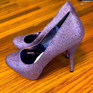 Pink glitter heels